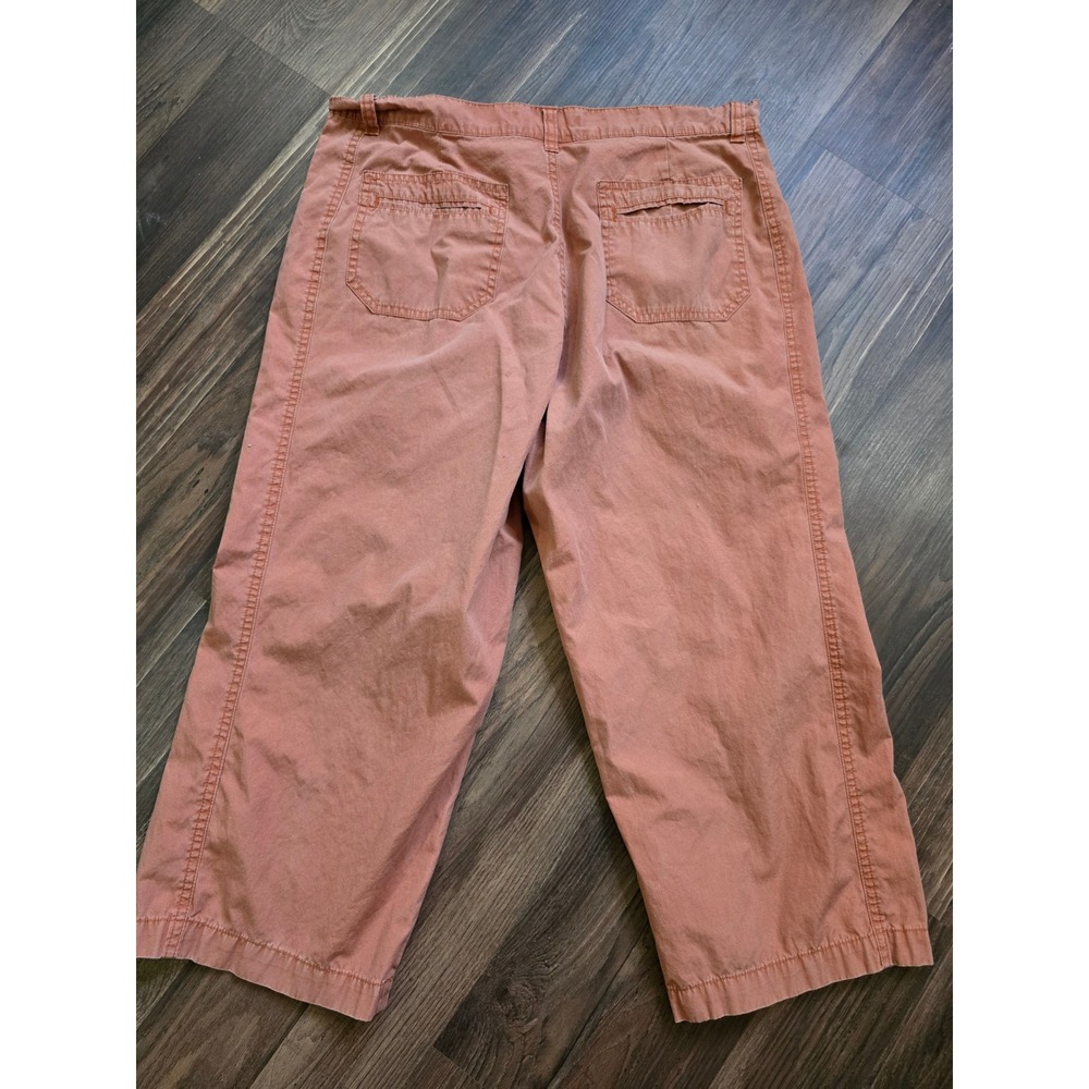 Gloria Vanderbilt peach Wide Leg Crop capri Pants Size 12 Granola Gorpcore boho - Picture 5 of 9